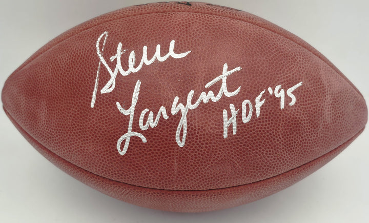 Steve Largent Auto Official NFL Leather Football Seahawks "HOF 95" (Bladder) MCS