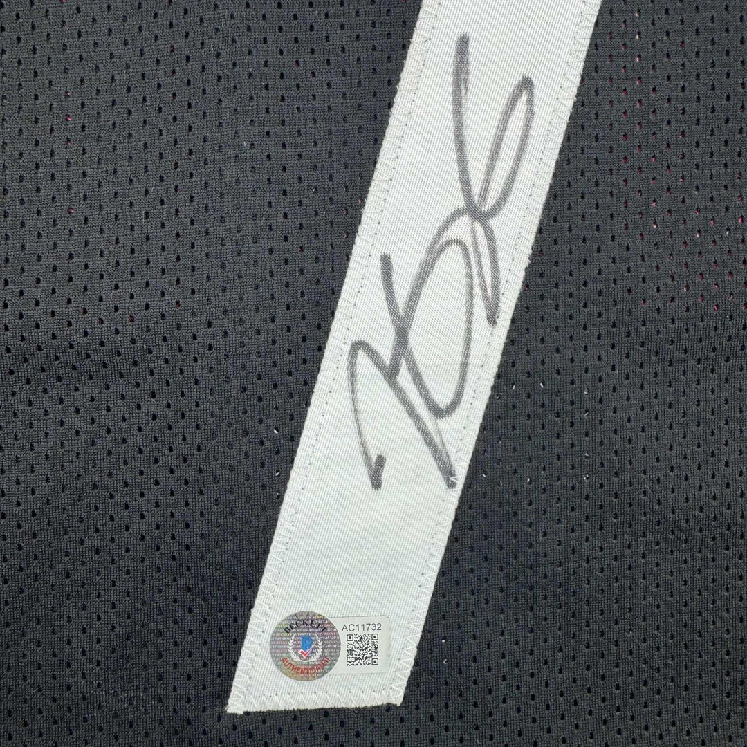 Autographed/Signed Kevin Durant Houston Black Basketball Jersey Beckett BAS COA