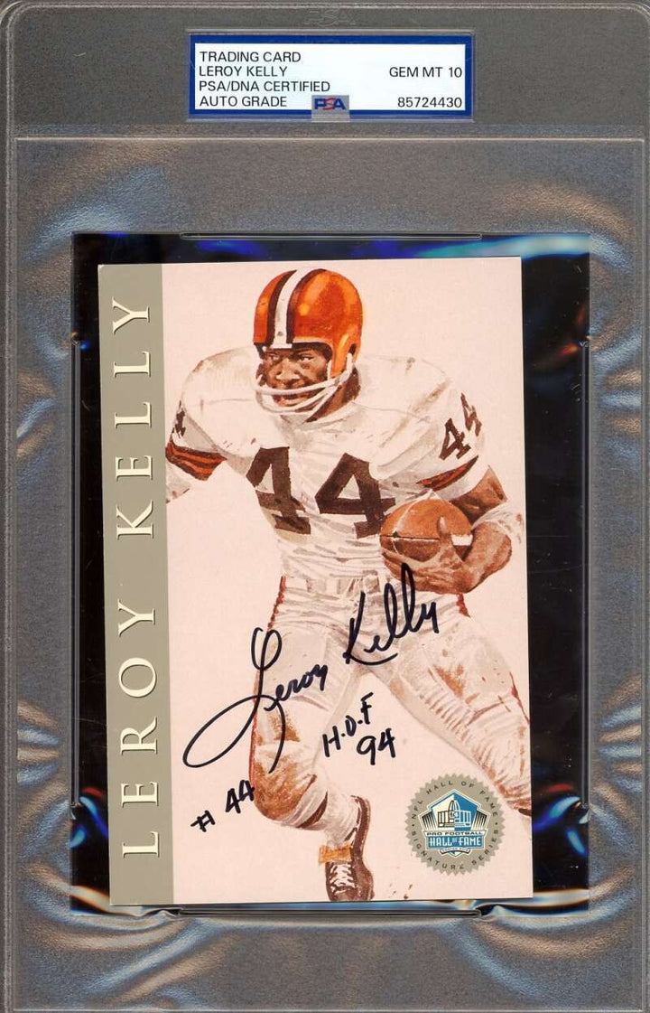 Leroy Kelly Gem Mint 10 PSA DNA Signed 1998 HOF Signature Series Auto HOF 94