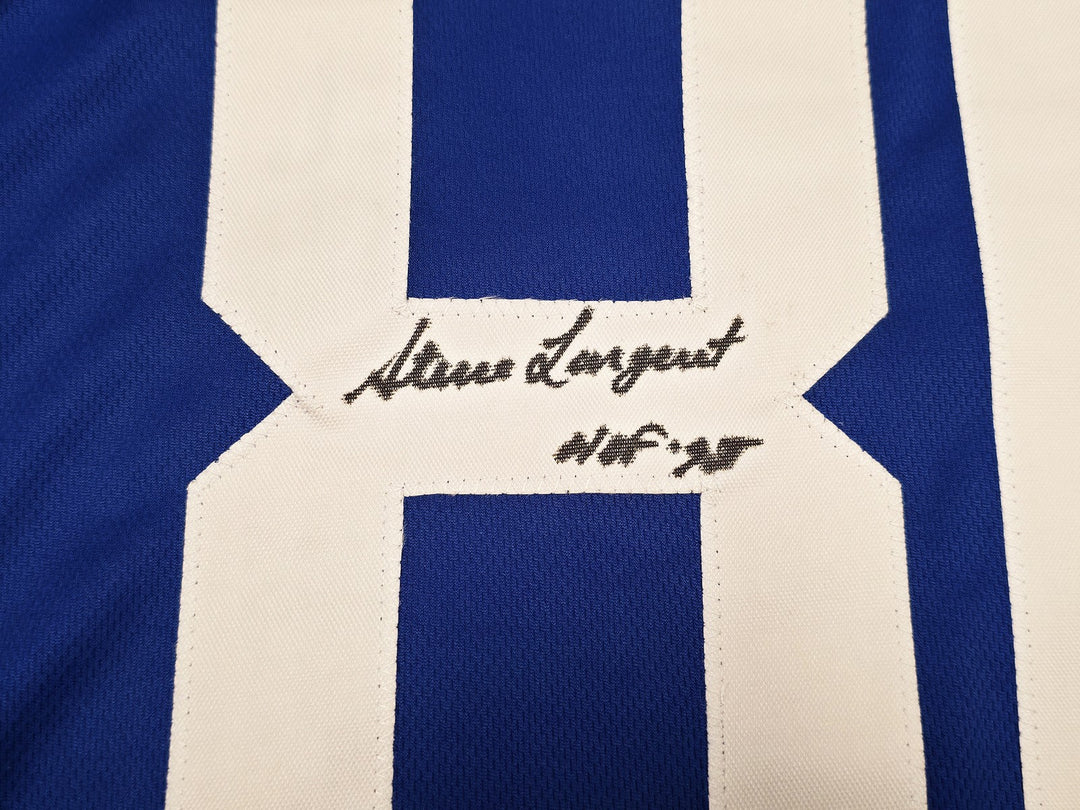 Seattle Seahawks Steve Largent Signed Blue Throwback Jersey "HOF 95" Beckett Wit