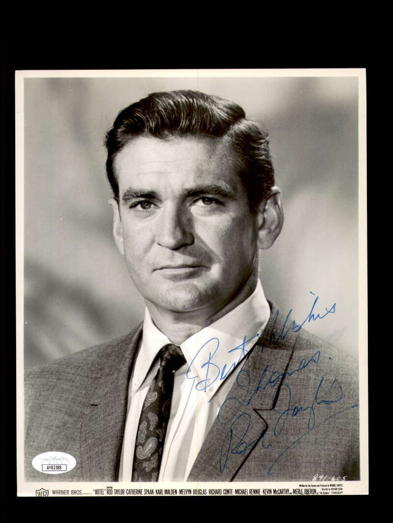 Rod Taylor JSA Coa Signed  Vintage 8x10 Photograph Autograph