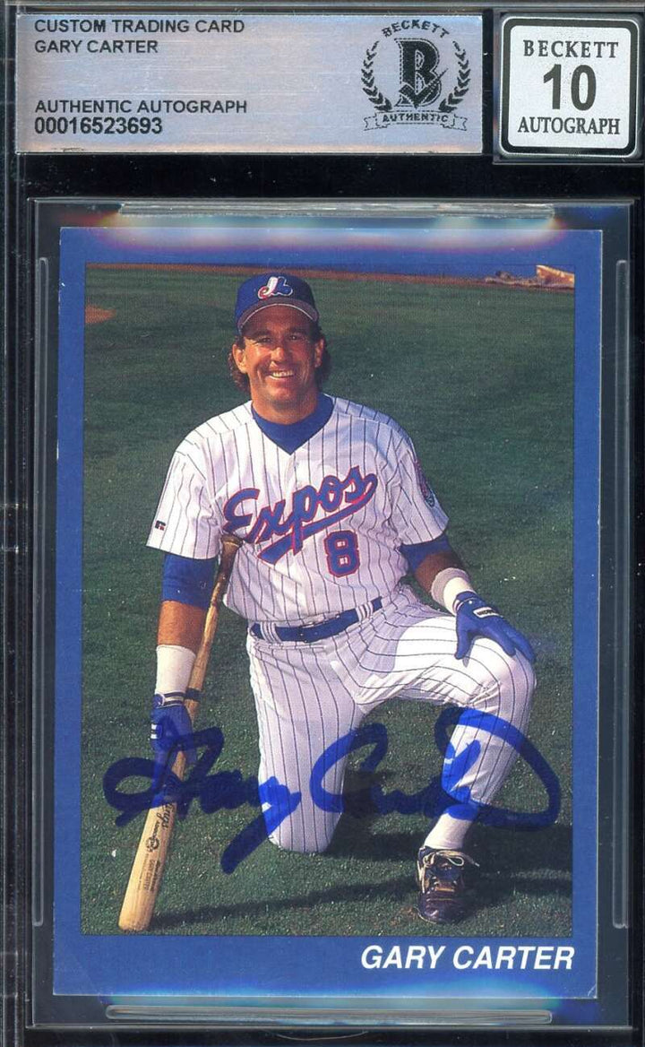 Gary Carter Gem Mint 10 Beckett BAS Signed Personal Trading Card Autograph