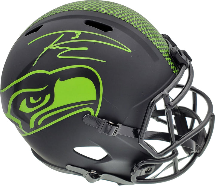 Russell Wilson Signed Seahawks Eclipse Black Full Size Speed Replica Helmet In