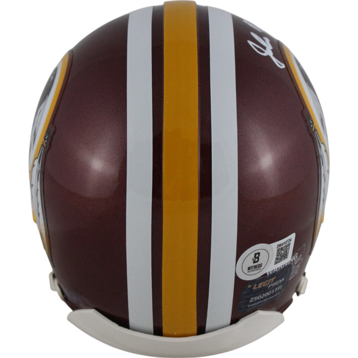 John Riggins Autographed Washington Redskins TB VSR4 Mini Helmet Beckett 49755