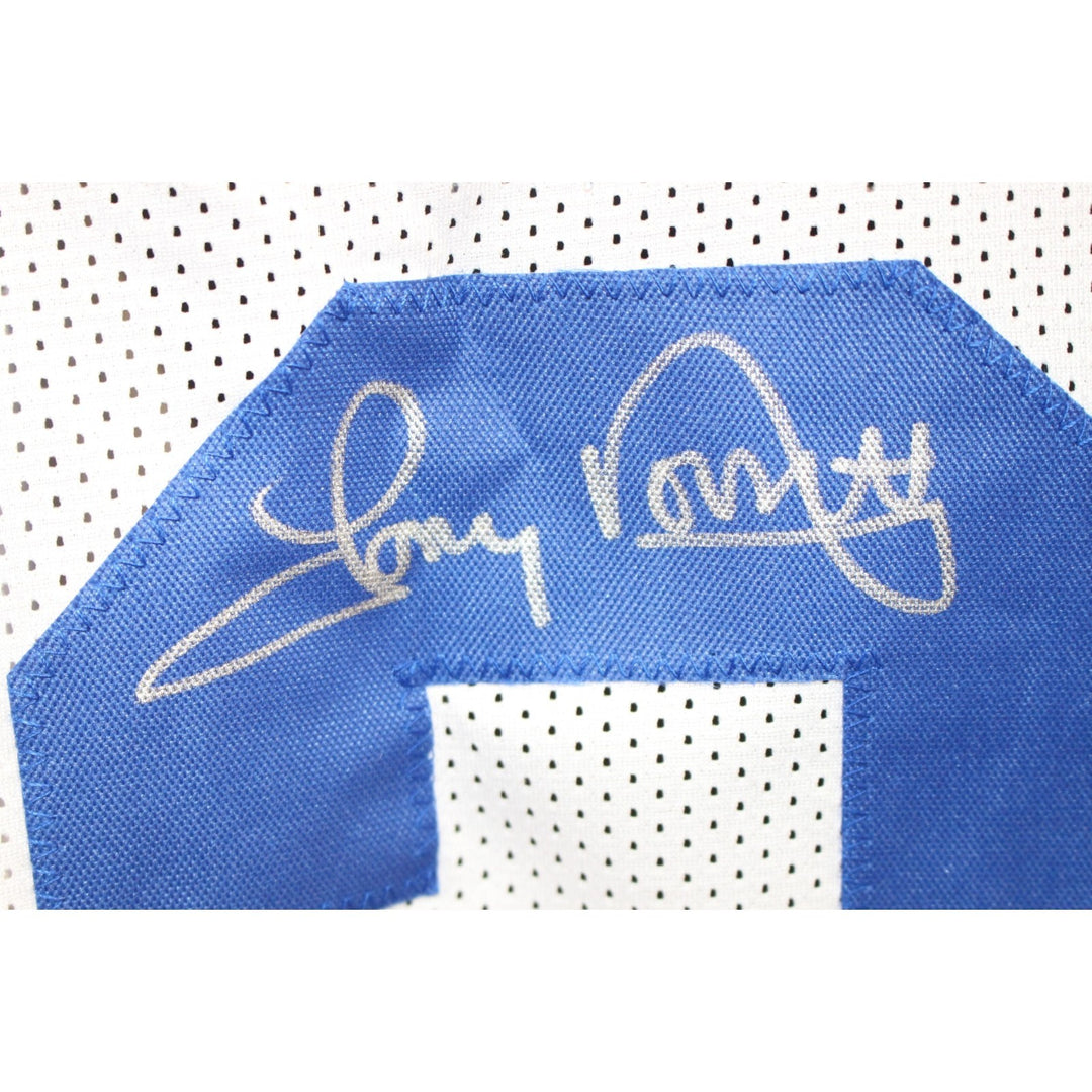 Tony Dorsett Autographed Pro Style Sz XL White Jersey Beckett Witness 56401