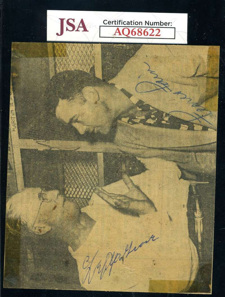 Ferris Fain Lefty Grove JSA Cert Signed  Vintage 3x5 Photo Autograph