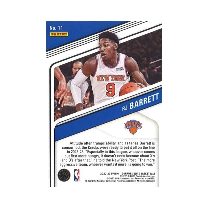2022-23 Panini Donruss Elite RJ Barrett Autograph (CX Auth)