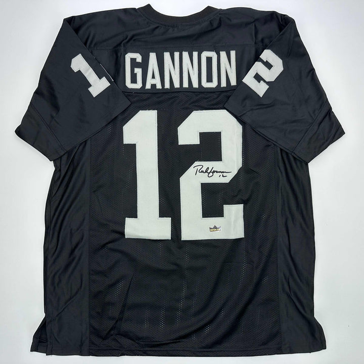 Facsimile Autographed Rich Gannon Oakland Las Vegas Black Reprint Jersey XL