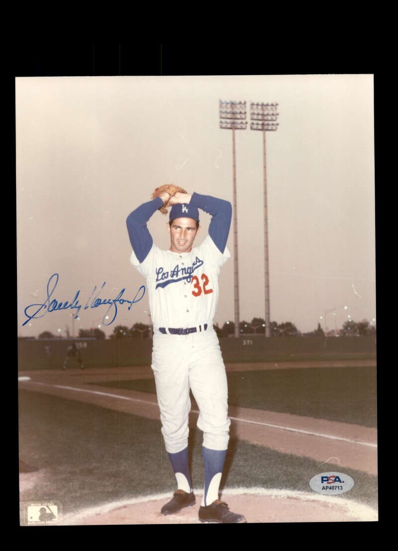 Sandy Koufax PSA DNA Autographed 8x10 Photo Signed Dodgers