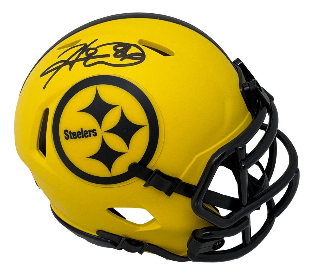 Hines Ward Signed Pittsburgh Steelers Rave Mini Speed Replica Helmet BAS