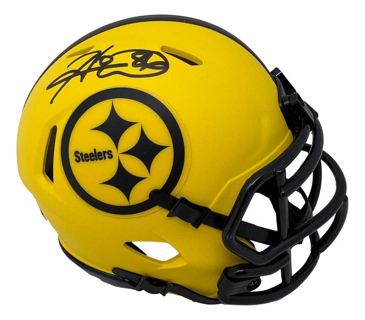 Hines Ward Signed Pittsburgh Steelers Rave Mini Speed Replica Helmet BAS