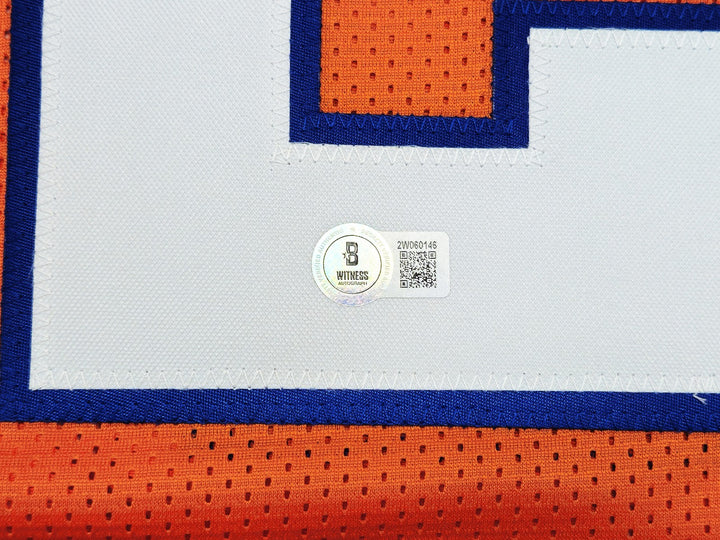 Denver Broncos Steve Atwater Signed Orange Jersey Beckett Witness