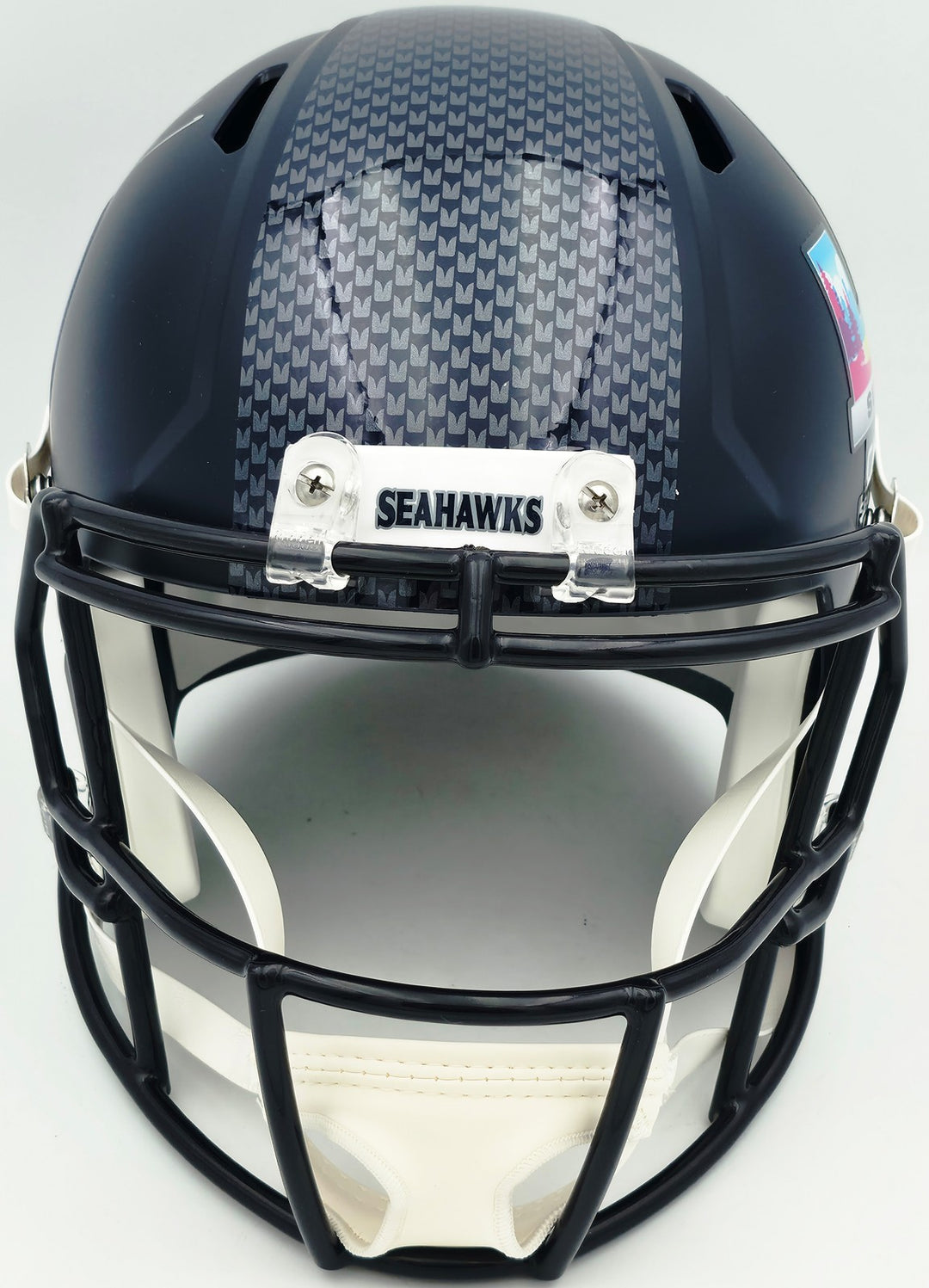 Mike Macdonald Signed Seahawks SB LX Full Size Replica Helmet BAS