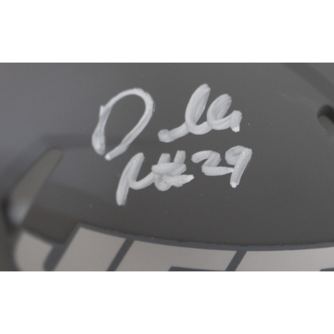 Darrelle Revis Autographed New York Jets Slate Mini Helmet Beckett 48126