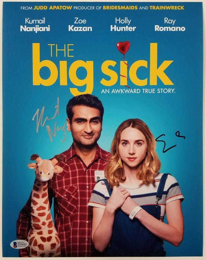 KUMAIL NANJIANI + ZOE KAZAN Signed 11x14 Photo THE BIG SICK (B) Beckett BAS COA