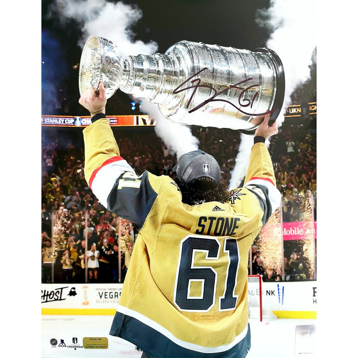 Mark Stone Autographed Stanley Cup Vegas Golden Knights 11x14 Photo Signed COA