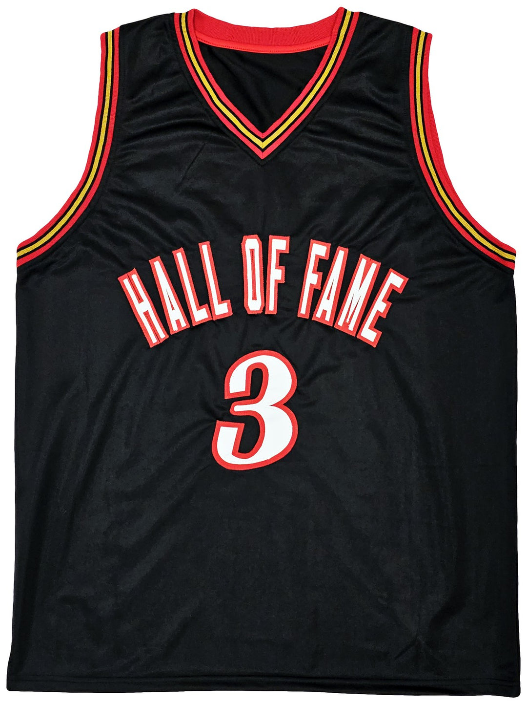 Philadelphia 76ers Allen Iverson Signed Black Jersey Beckett Wit
