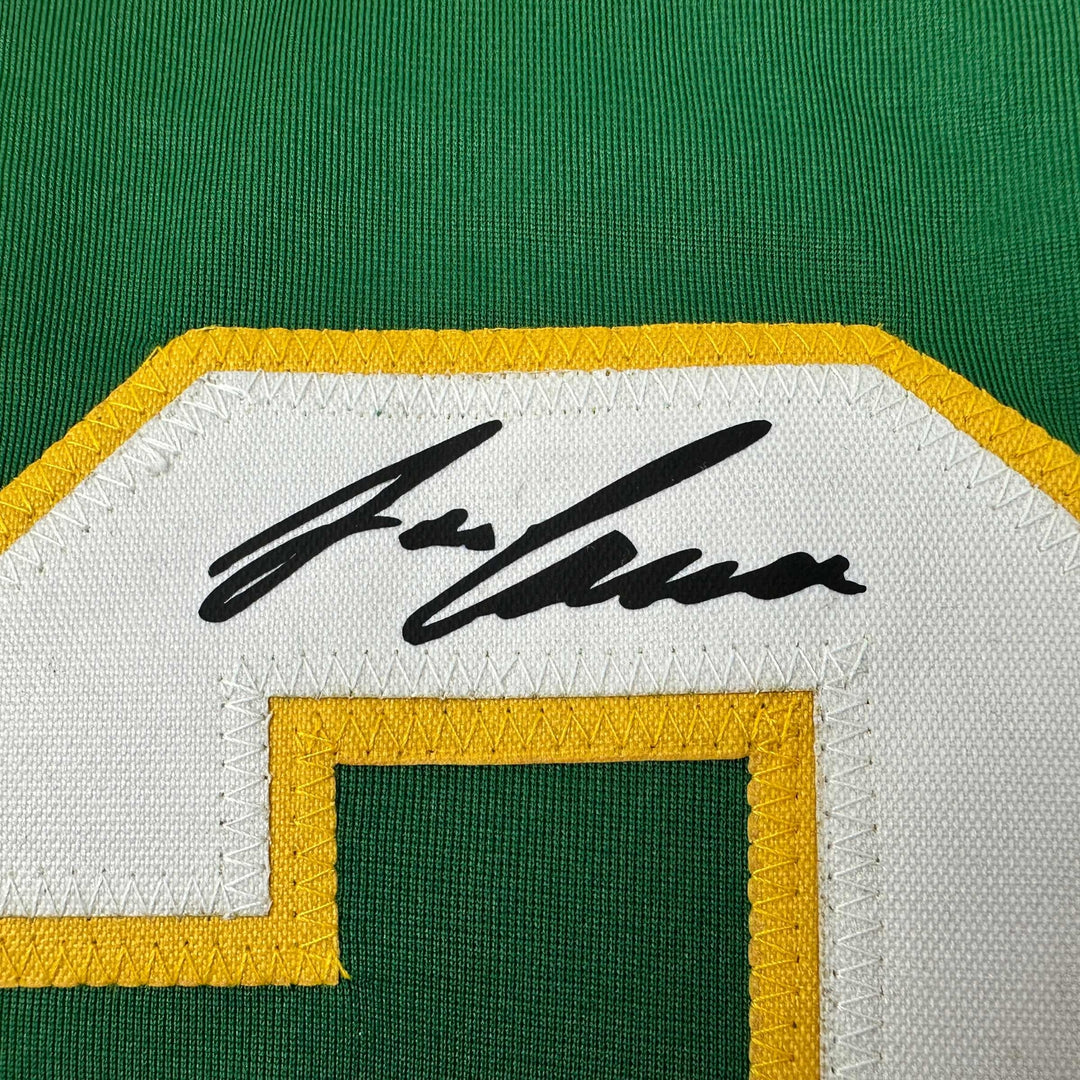 Facsimile Autographed Jose Canseco Oakland Green Reprint Jersey Size Men's XL