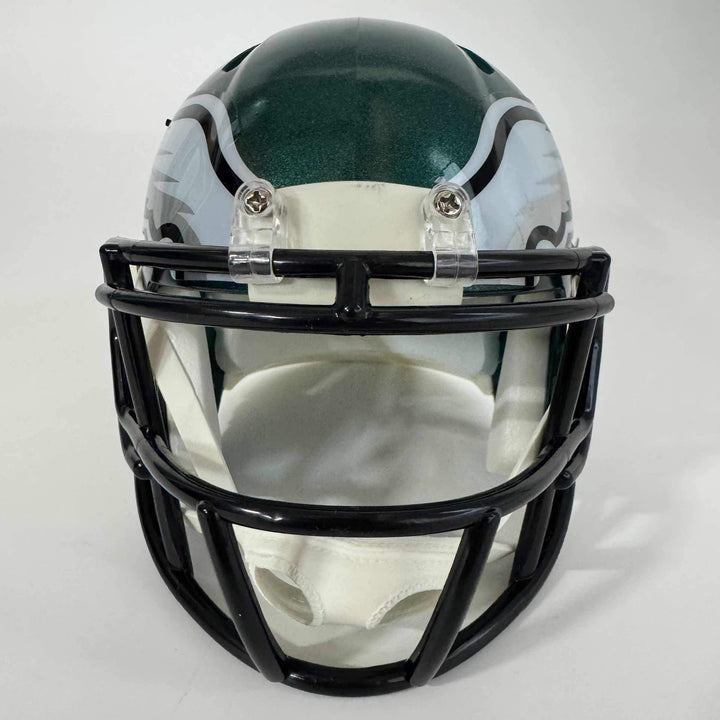 Autographed/Signed LeSean McCoy Philadelphia Eagles Mini Football Helmet JSA COA
