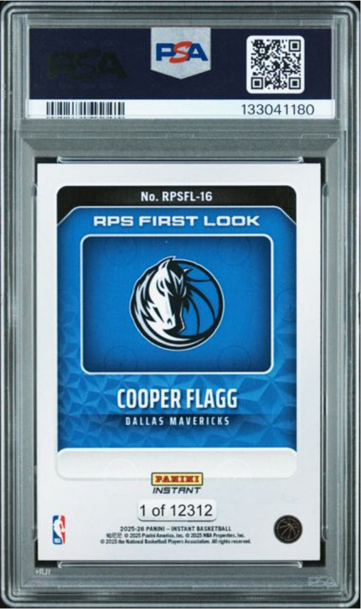 Graded 2025 Panini Instant Cooper Flagg #RPSFL16 Rookie Basketball Card PSA 10
