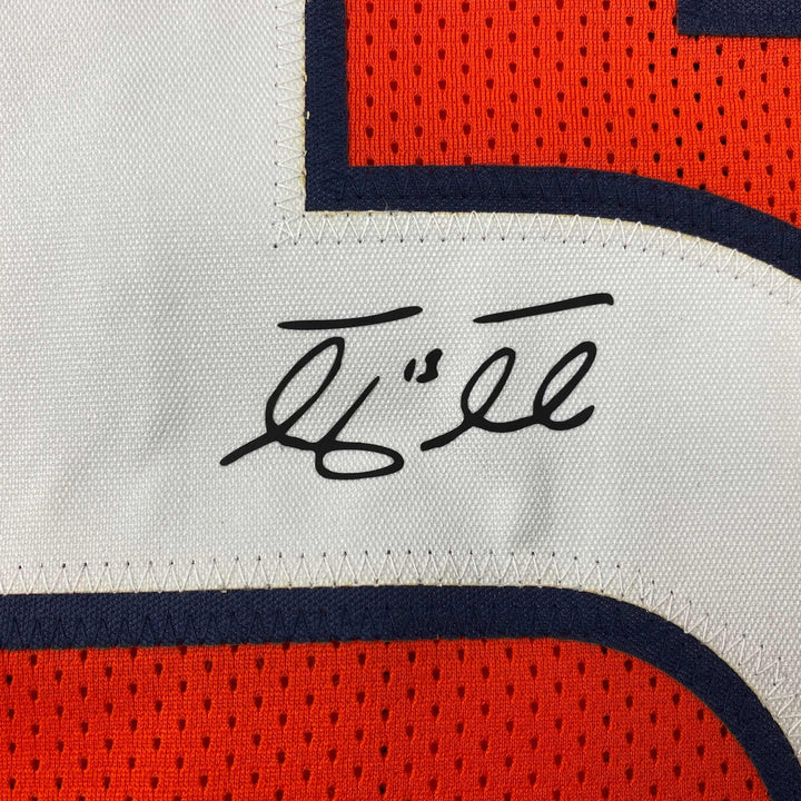 Facsimile Autographed Tim Tebow Denver Orange Reprint Laser Jersey Size Men's XL