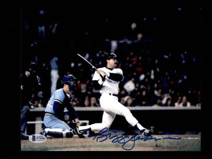 Reggie Jackson Beckett Signed  8x10 Photo Autograph