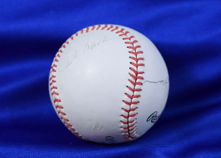 Jack Buck Mike Shannon JSA Coa Autograph League Signed BasebaLL Cardinals