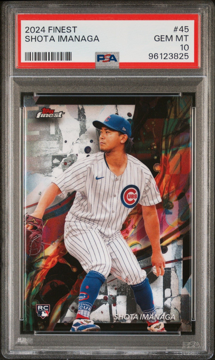 Graded 2024 Topps Finest Shota Imanaga #45 Rookie RC Card PSA 10 Gem