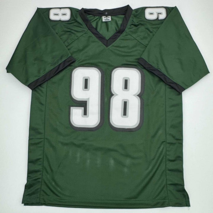 Autographed/Signed Jalen Carter Philadelphia Green Jersey Beckett COA