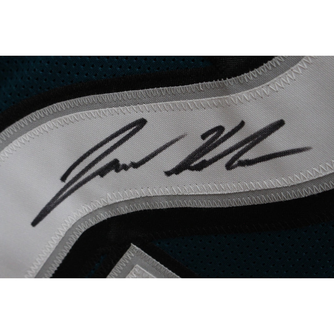 Jason Kelce Autographed/Signed Pro Style Green Jersey PSA 45803