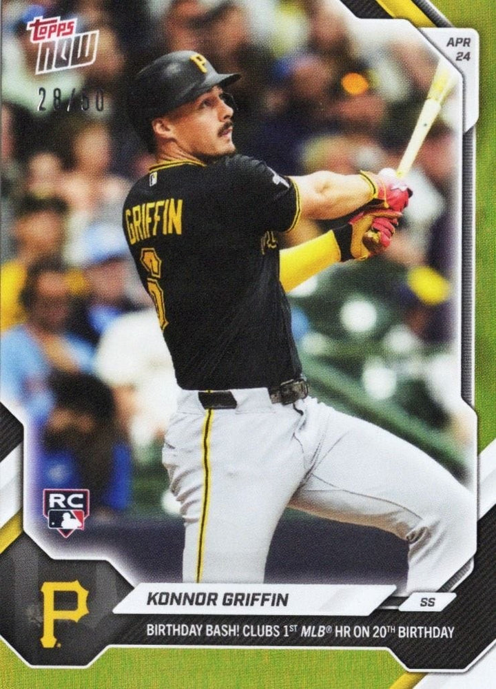 2026 Topps Now Konnor Griffin #115 Gold Foil /50 Rookie RC Baseball Card
