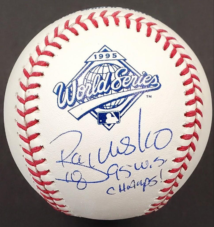 Ryan Klesko signed "95 WS Champs" World Series Baseball Braves BAS Witness Holo
