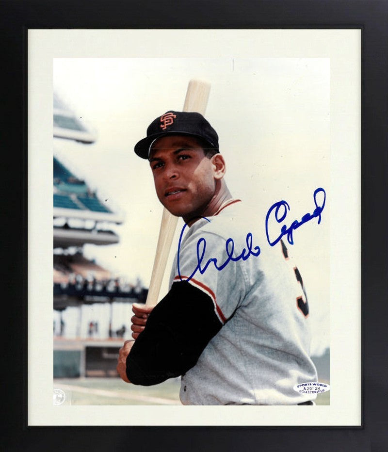 Orlando Cepeda signed Giants MLB 8x10 Photo imperfect Framed - Sports World COA
