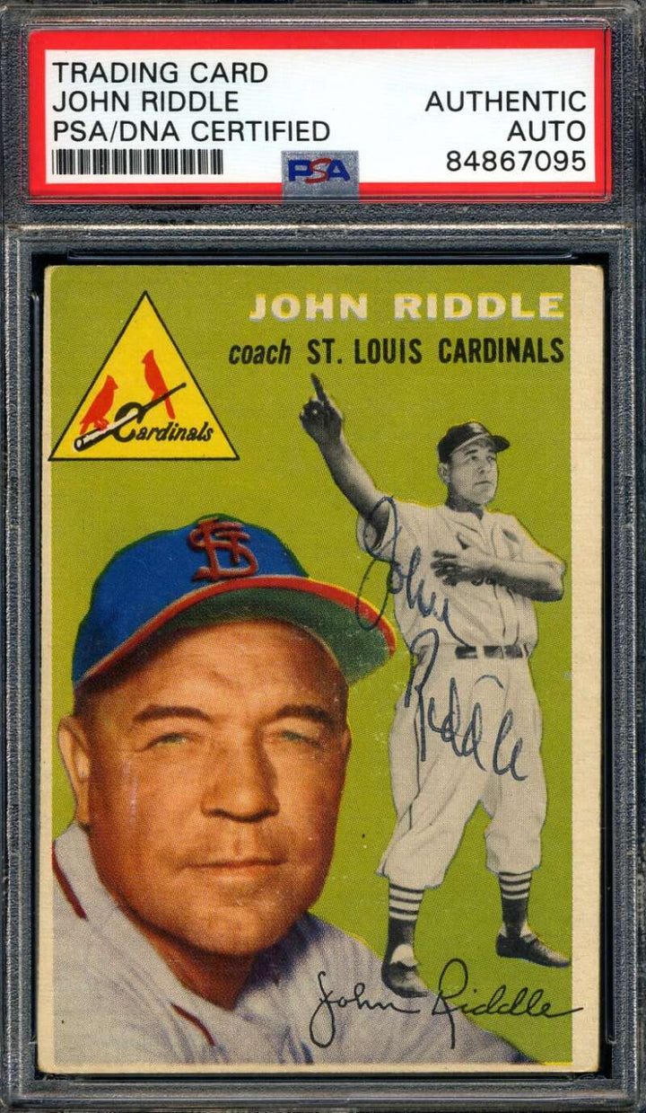 John Riddle PSA DNA Signed 1954 Topps Autograph