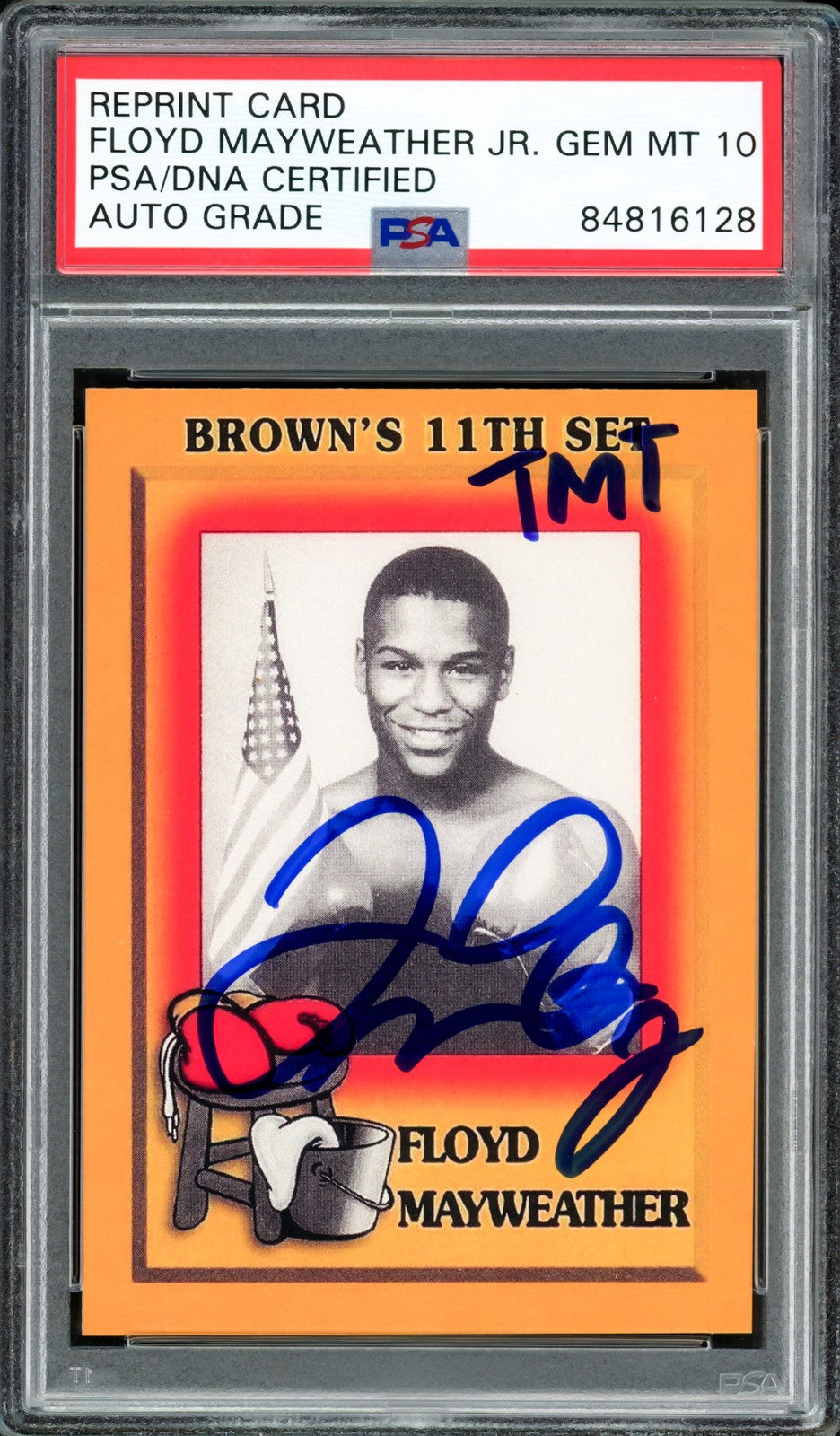 Floyd Mayweather Jr Auto 1997 Browns Boxing Rookie Reprint 51 Sig 10 Money Team