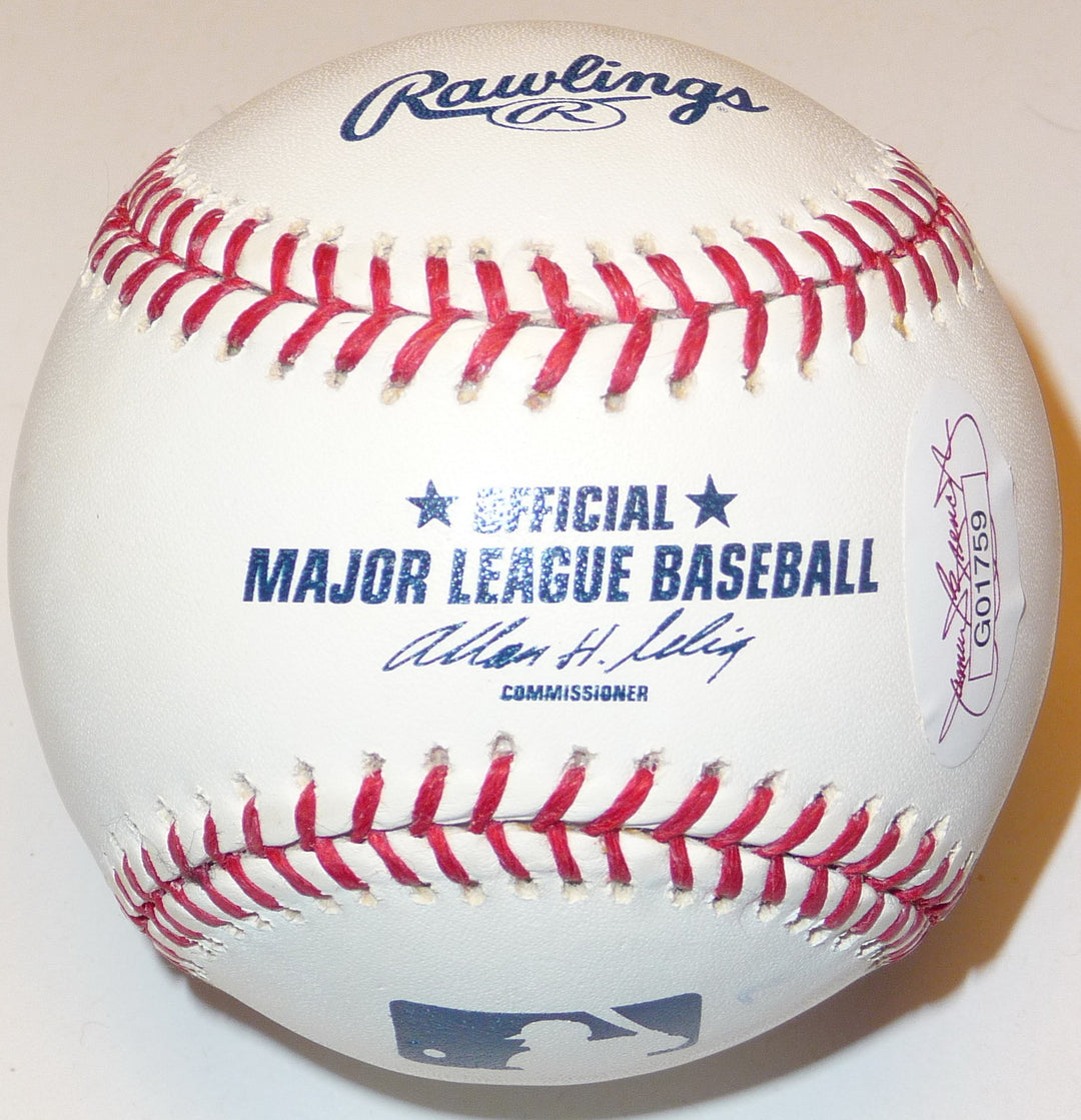 DELMON YOUNG SIGNED BASEBALL ORIOLES DEVIL RAYS TWINS TIGERS PHILLIES JSA AUTO