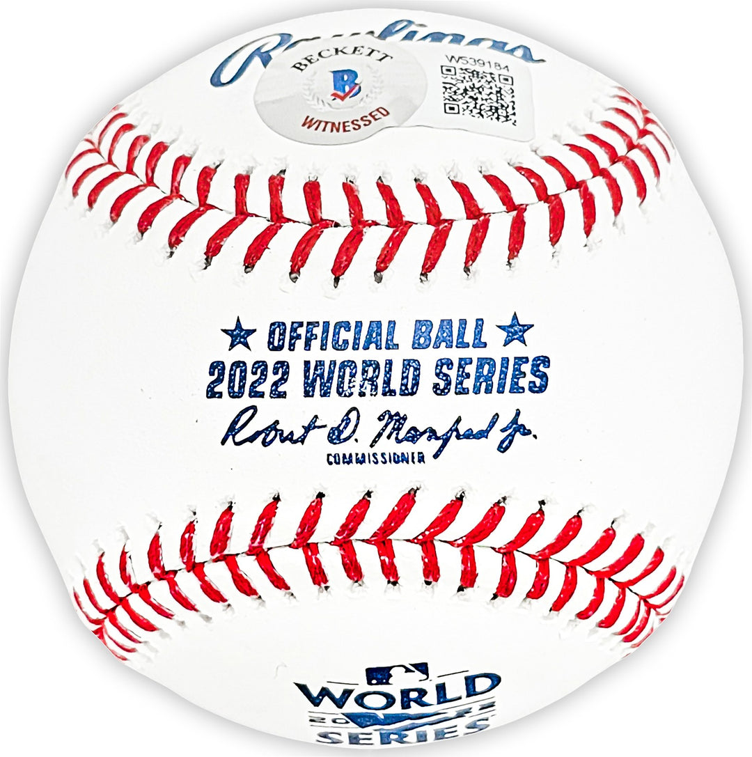 Ryne Stanek Signed Official 2022 WS MLB Baseball Houston Astros Beckett Wit