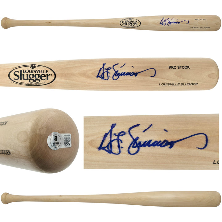 Ted Simmons Auto Blonde L Slugger Pro Stock Baseball Bat Cardinals Beckett