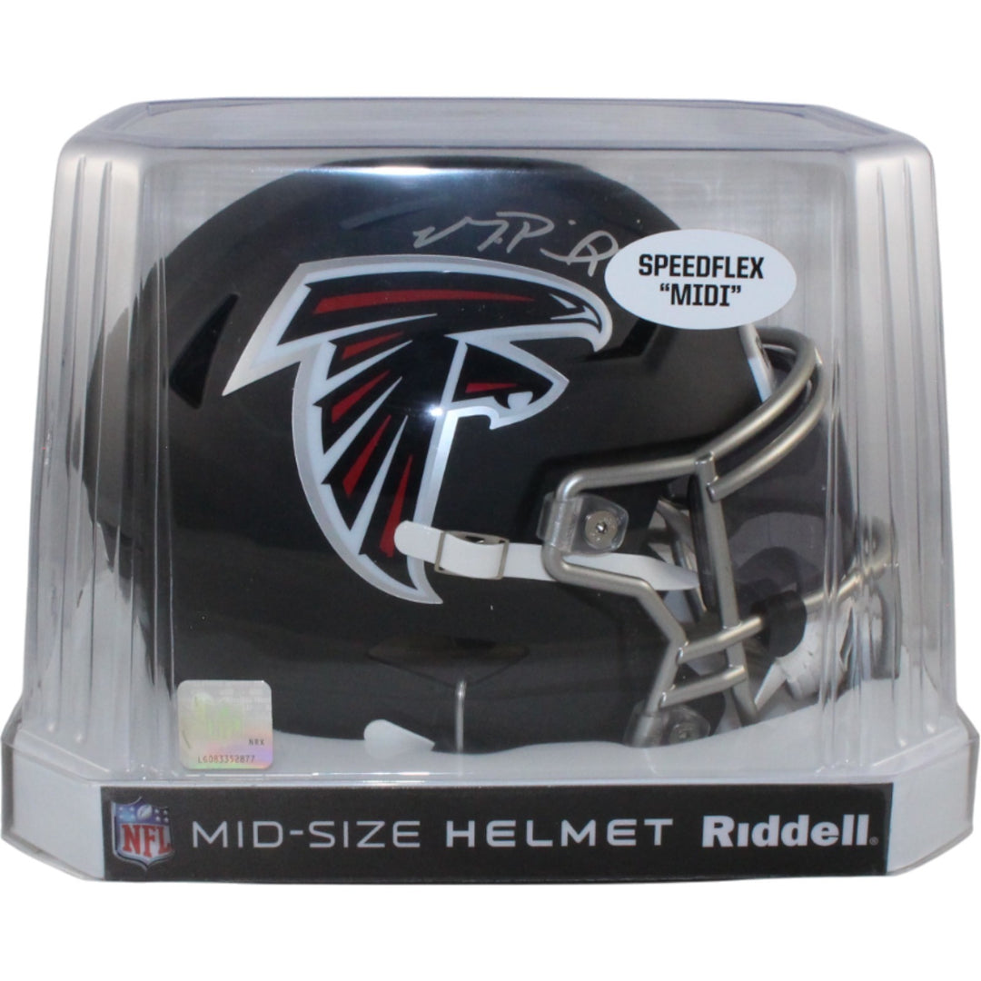 Michael Penix Autographed Atlanta Falcons Mid-Size Midi Helmet Beckett 54777
