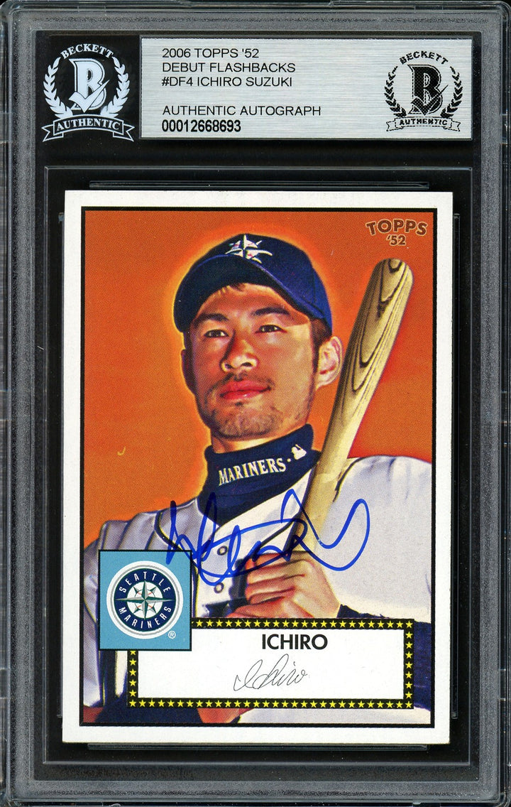 Ichiro Suzuki Signed 2006 Topps '52 Card DF4 Seattle Mariners Beckett #12668693