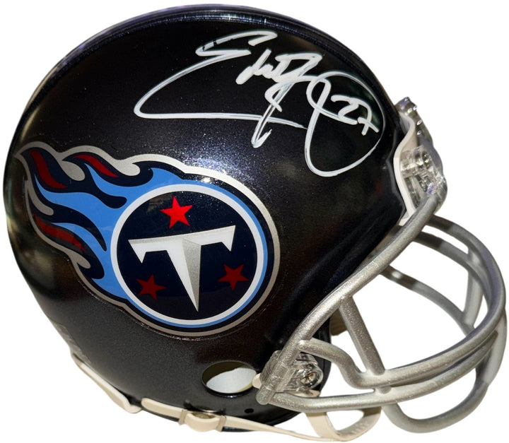 Eddie George signed Tennessee Titans Navy VSR4 Mini Helmet #27 Beckett Witnessed