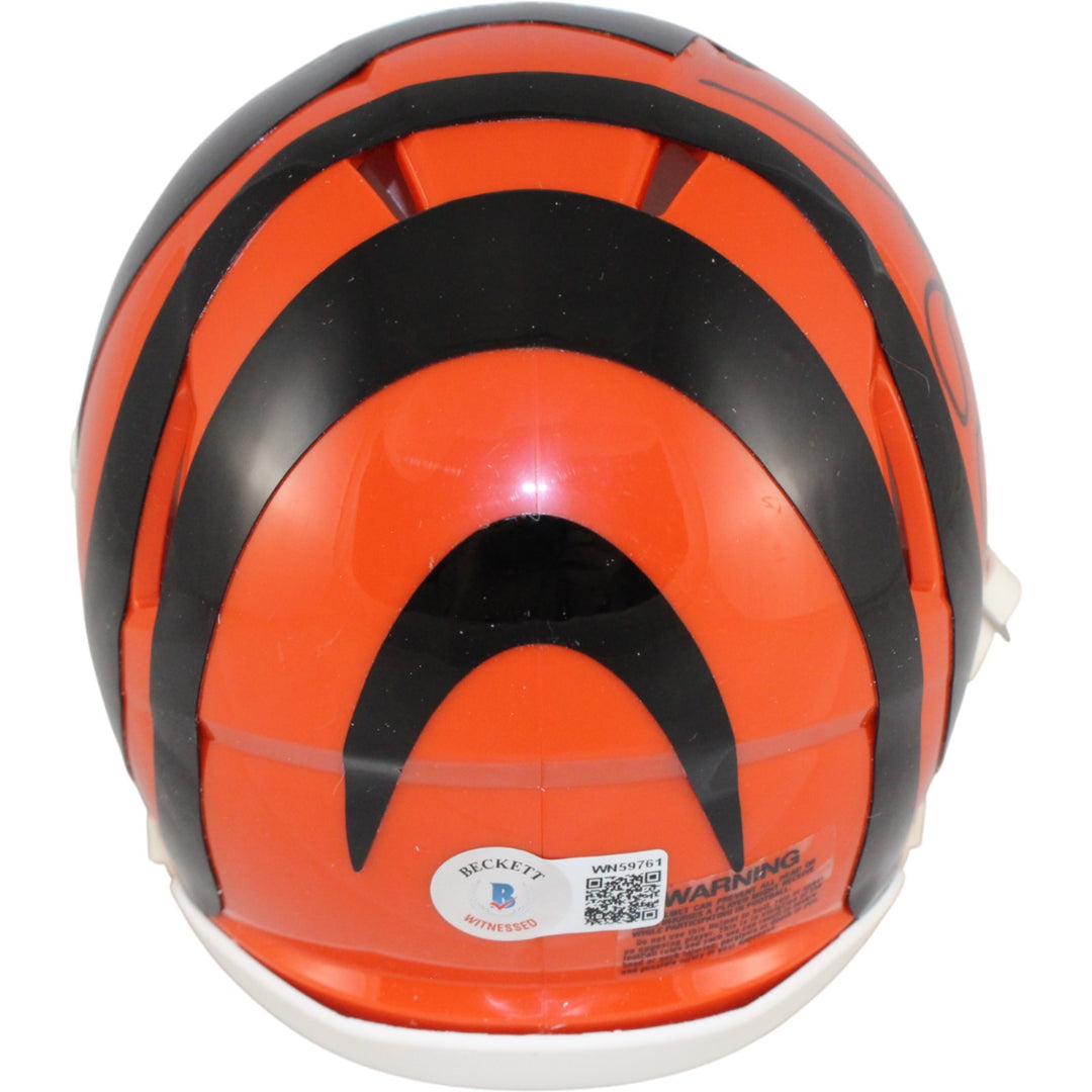Boomer Esiason Autographed/Signed Cincinnati Bengals Mini Helmet Beckett 53615