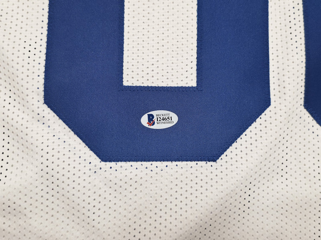 Dallas Cowboys Alvin Harper Signed White Jersey Beckett Wit