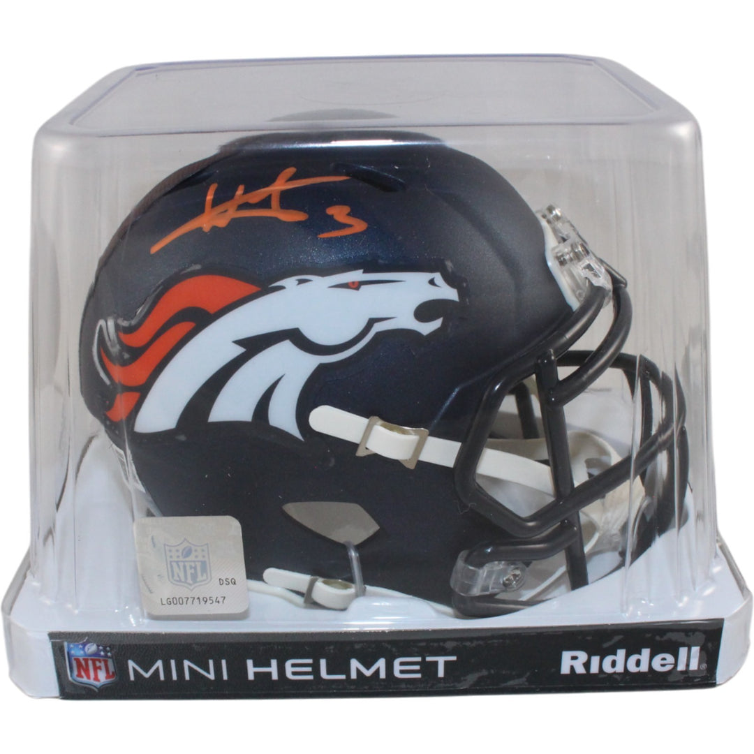 Wil Lutz Autographed/Signed Denver Broncos Mini Helmet Beckett Witness 54655