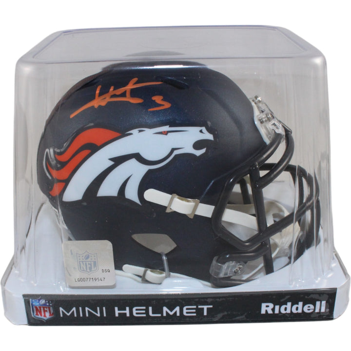Wil Lutz Autographed/Signed Denver Broncos Mini Helmet Beckett Witness 54655