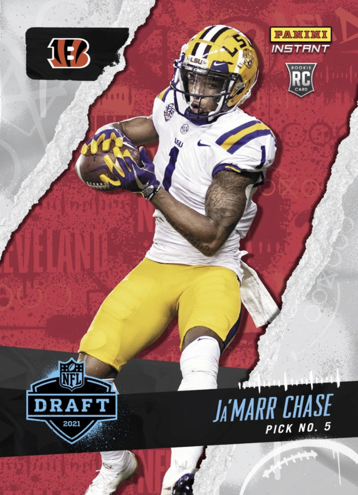 2021 JA'MARR CHASE NFL DRAFT NIGHT PICK 5 PANINI INSTANT BENGALS ROOKIE CARD #5