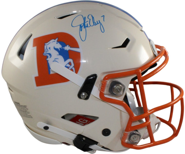 John Elway Autographed Denver Broncos SpeedFlex Retro Helmet Beckett WIT 55391