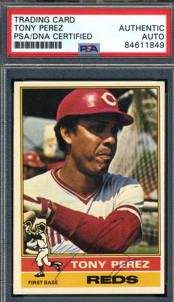 Tony Perez PSA DNA Coa Vintage Signed 1976 Topps Autograph