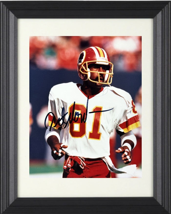Art Monk signed Washington 8x10 Photo minor dings Framed- COA (HOF/3 X SB Champ)