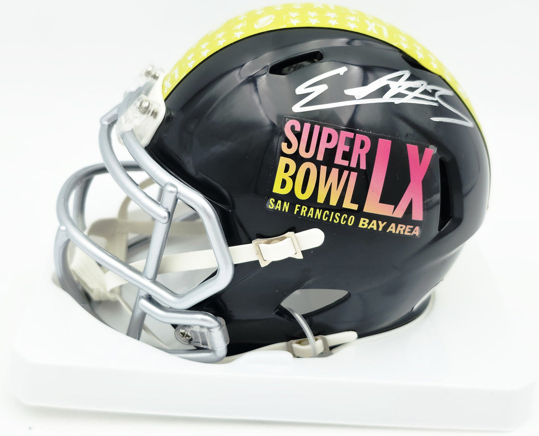 Nick Emmanwori Auto Seahawks Black Super Bowl LX Logo Speed Mini Helmet Beckett